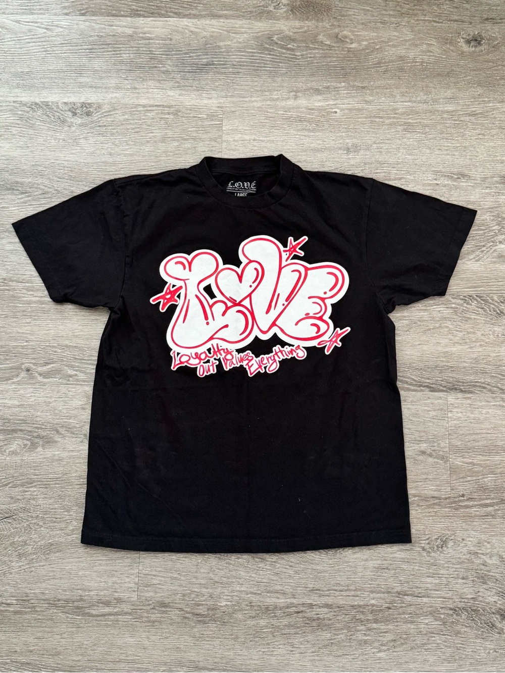 Love Graphic Tee - Black & Red T-Shirt
